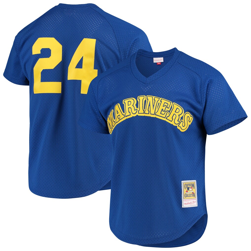 Men's Seattle Mariners Ken Griffey Jr. Mitchell & Ness Royal Authentic Batting Practice Jersey - Jersey