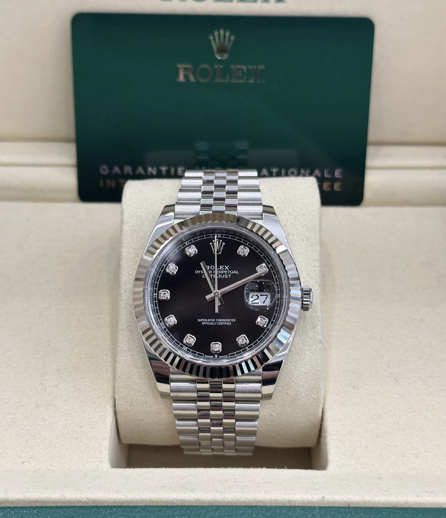 Rolex Datejust Black Dial Jubilee Bracelet Automatic Watch