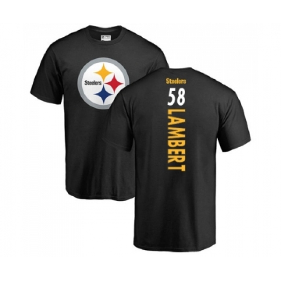 Football Pittsburgh Steelers #58 Jack Lambert Black Backer T-Shirt - Jersey