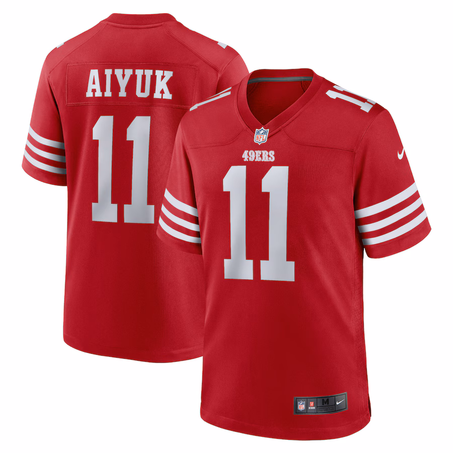 Men's San Francisco 49ers Brandon Aiyuk Nike Scarlet Game Player Jersey - Jersey