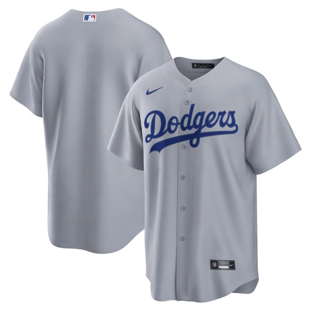 Men's Los Angeles Dodgers Nike Gray Road Replica Jersey - Jersey
