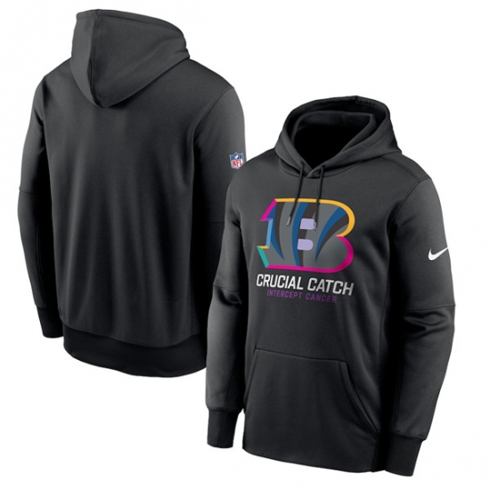 Men's Cincinnati Bengals Black 2024 Crucial Catch Club Pullover Hoodie - Jersey