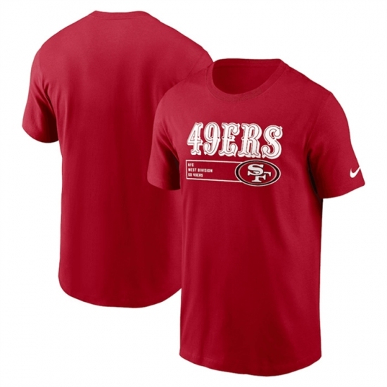 Men's San Francisco 49ers Scarlet Division Essential T Shirt - Jersey