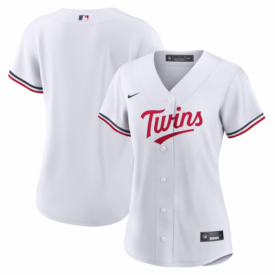 Women's Minnesota Twins Nike White Home Replica Team Logo Jersey - Jersey