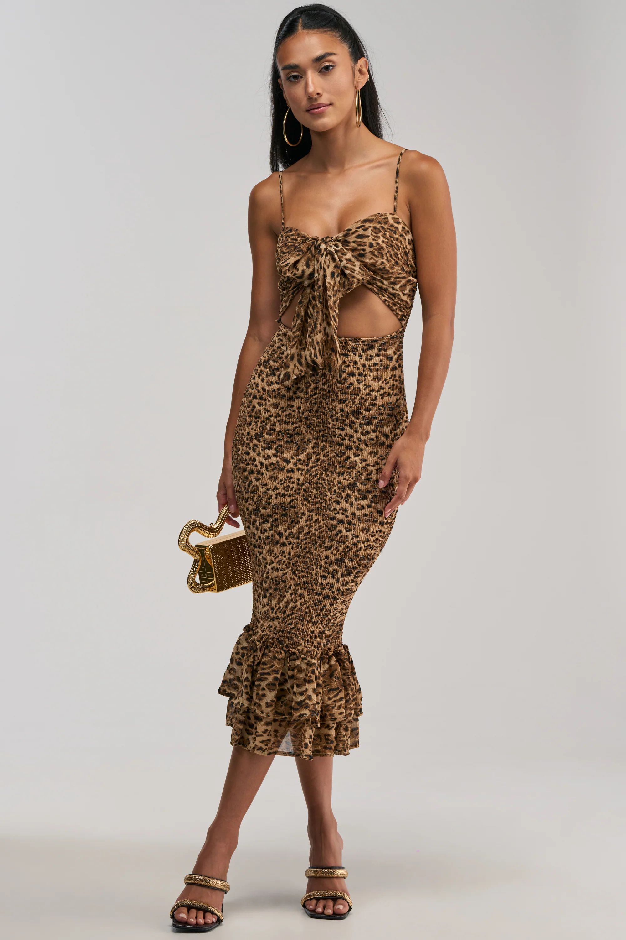 BODY-ODY LEOPARD MIDI DRESS - Akira Wear