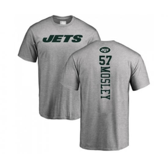 Football New York Jets #57 C.J. Mosley Ash Backer T-Shirt - Jersey