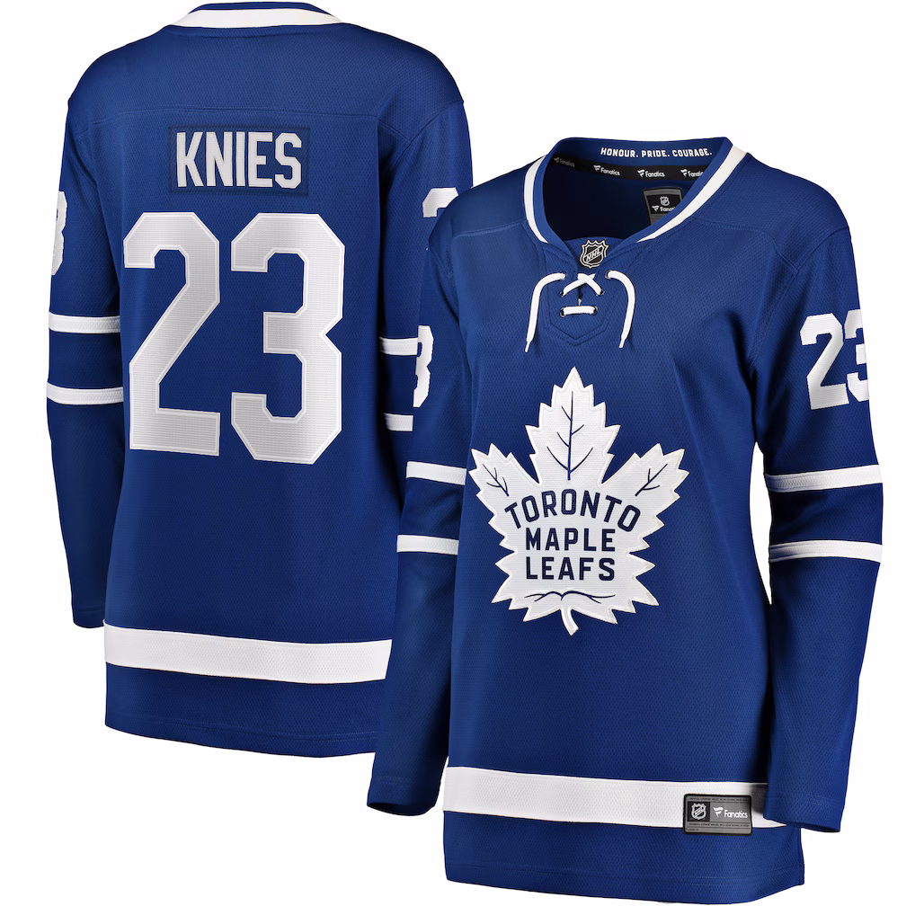 Women's Toronto Maple Leafs Matthew Knies Fanatics Blue Home Breakaway Jersey - Jersey