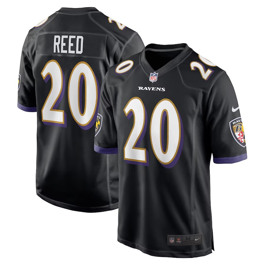 Men's Baltimore Ravens Ed Reed Nike Black Retired Player Alternate Game Jersey - Jersey