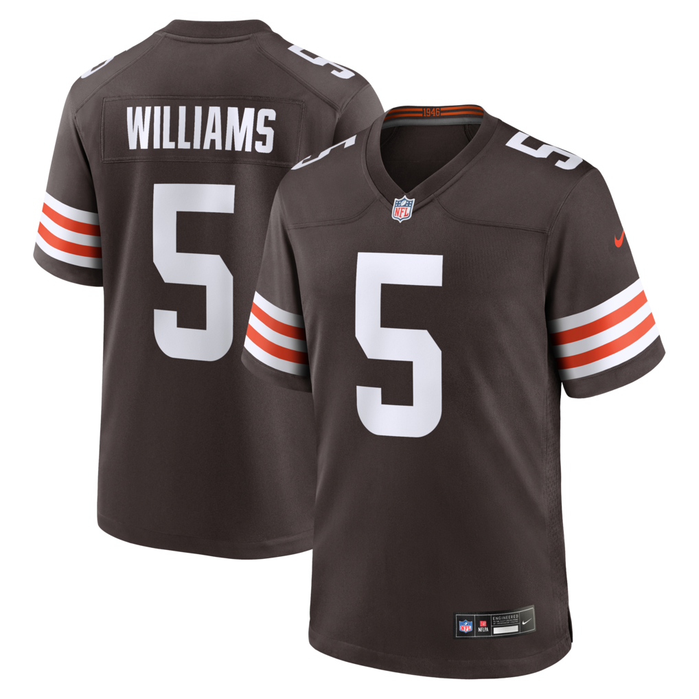 Men's Cleveland Browns Quincy Williams Nike Brown Team Game Jersey - Jersey