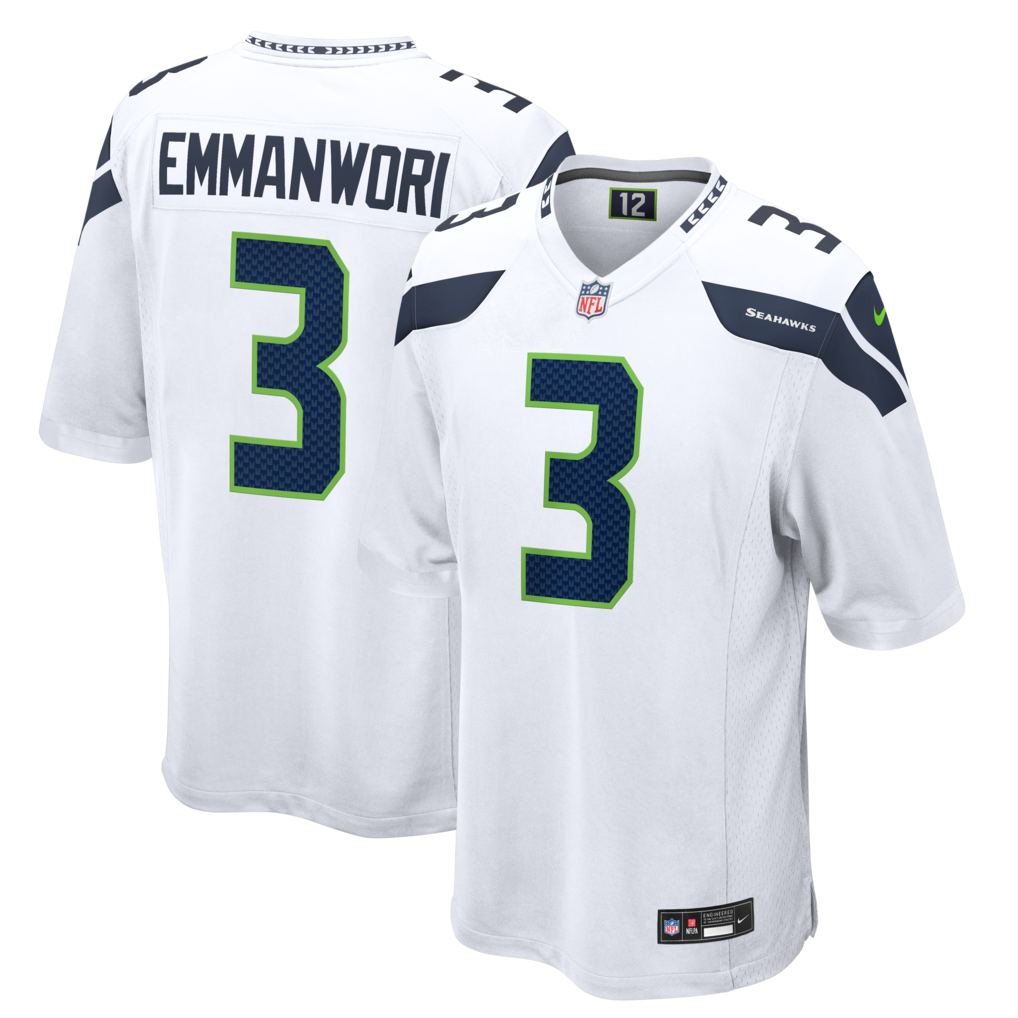 Men's Seattle Seahawks Nick Emmanwori Nike White Game Jersey - Jersey