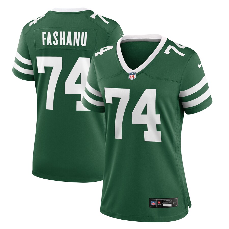 Women's New York Jets Olu Fashanu Nike Legacy Green Game Jersey - Jersey