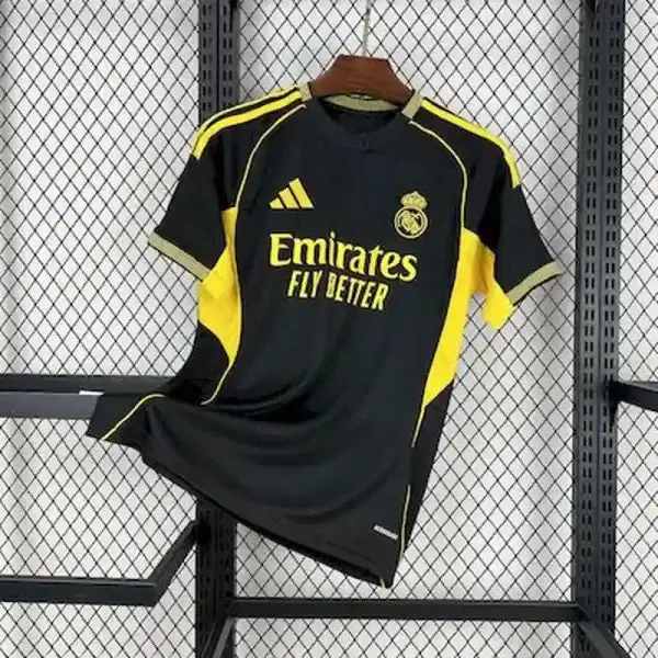 Real Madrid Soccer Jersey Black & Golden Training Custom Shirt 2025/26 - Jersey