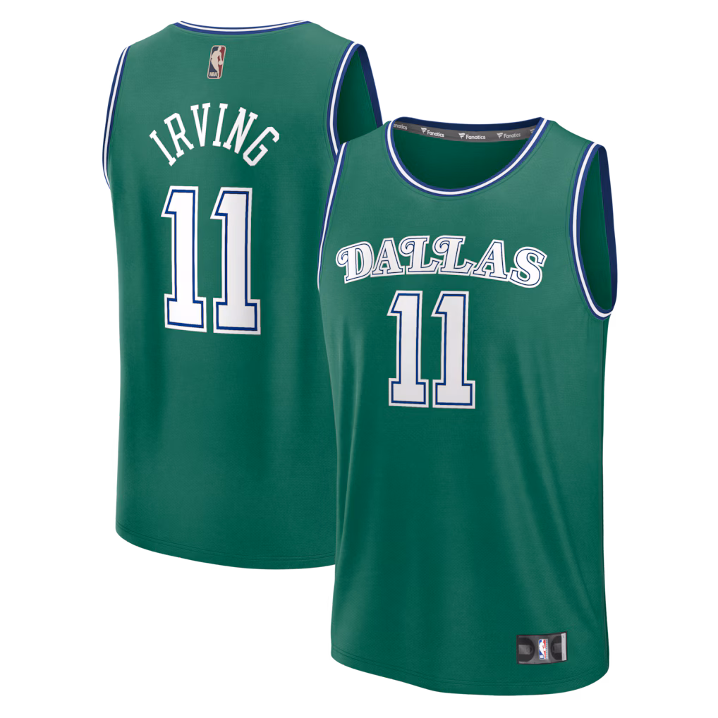 Men's Dallas Mavericks Kyrie Irving Fanatics Green Fast Break Jersey - Classic Edition - Jersey