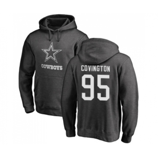 Football Dallas Cowboys #95 Christian Covington Ash One Color Pullover Hoodie - Jersey