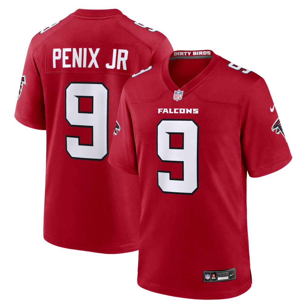 Men's Atlanta Falcons Michael Penix Jr. Nike Red Game Jersey - Jersey