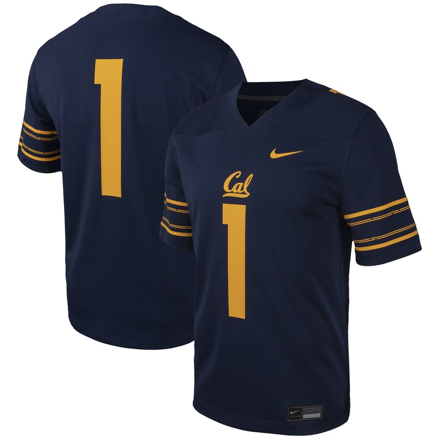 Men's Nike #1 Navy Cal Bears Untouchable Football Replica Jersey - Jersey