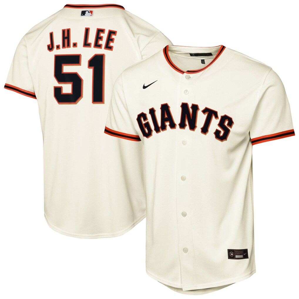Youth San Francisco Giants Jung Hoo Lee Nike Cream Home Replica Player Jersey - Jersey