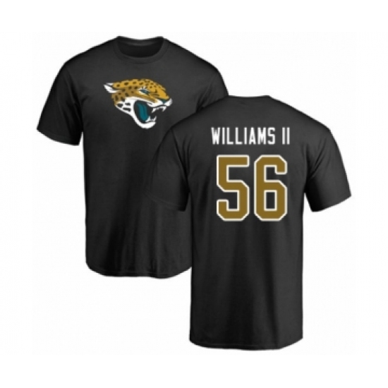 Football Jacksonville Jaguars #56 Quincy Williams II Black Name & Number Logo T-Shirt - Jersey