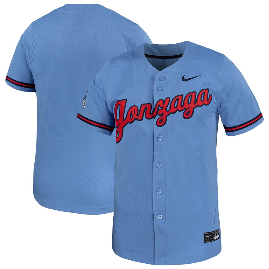 Men's Nike Light Blue Gonzaga Bulldogs Replica Baseball Jersey - Jersey