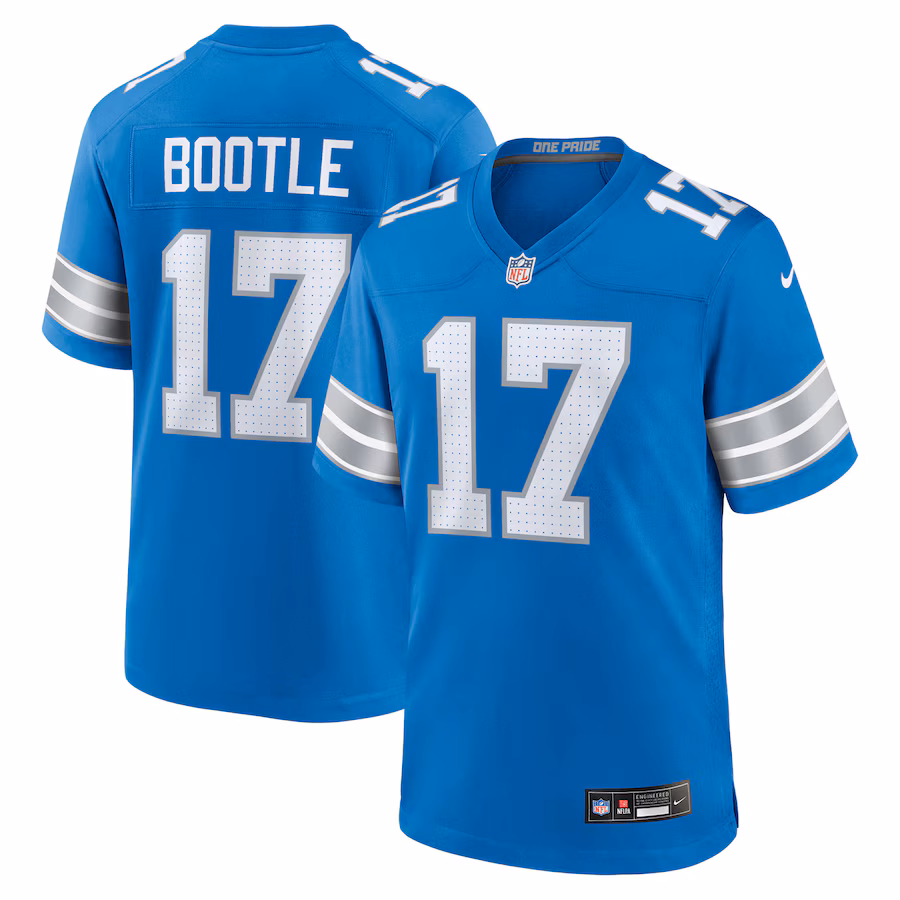 Men's Detroit Lions Dicaprio Bootle Nike Blue Team Game Jersey - Jersey