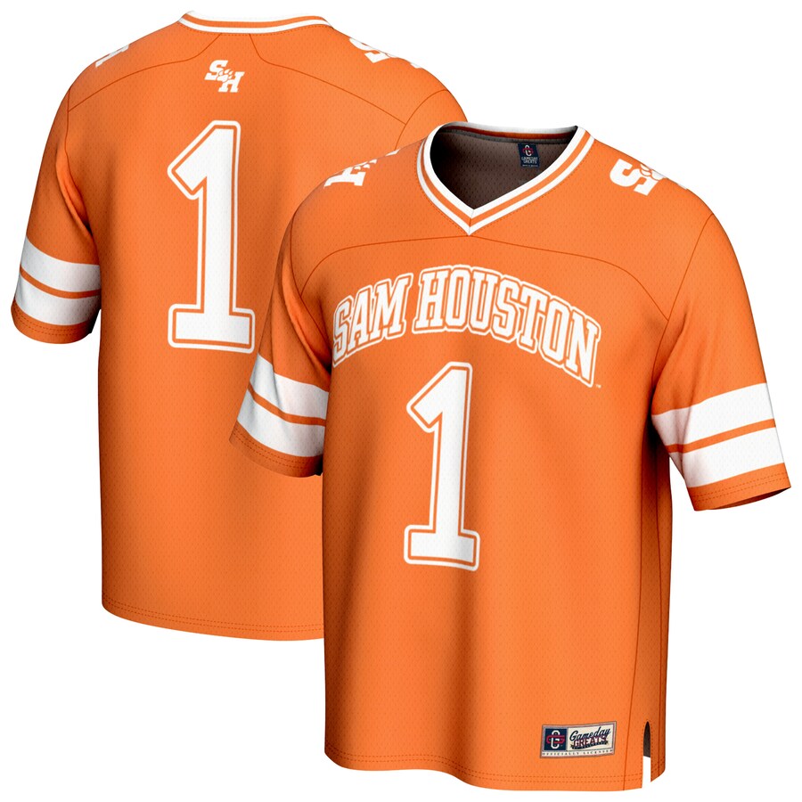GameDay Greats #1 Orange Sam Houston State Bearkats Lightweight Collegiate Football Fashion Jersey - Jersey