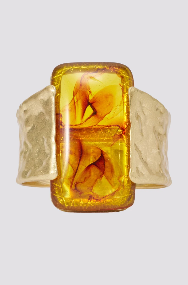 AMBER BLOCK STATEMENT CUFF - Akira Wear