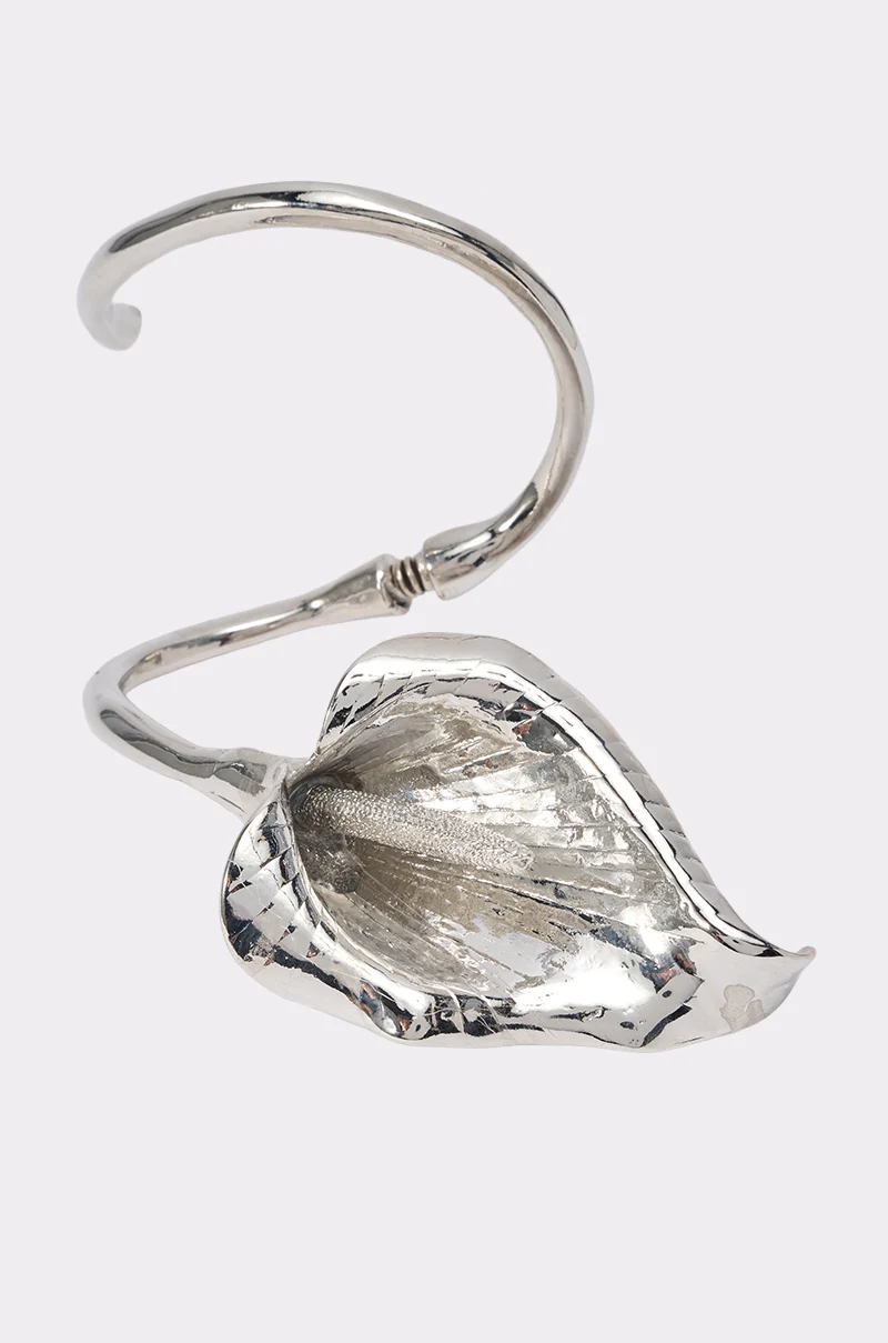 TULIP BRACELET CUFF IN SILVER - Akira Wear