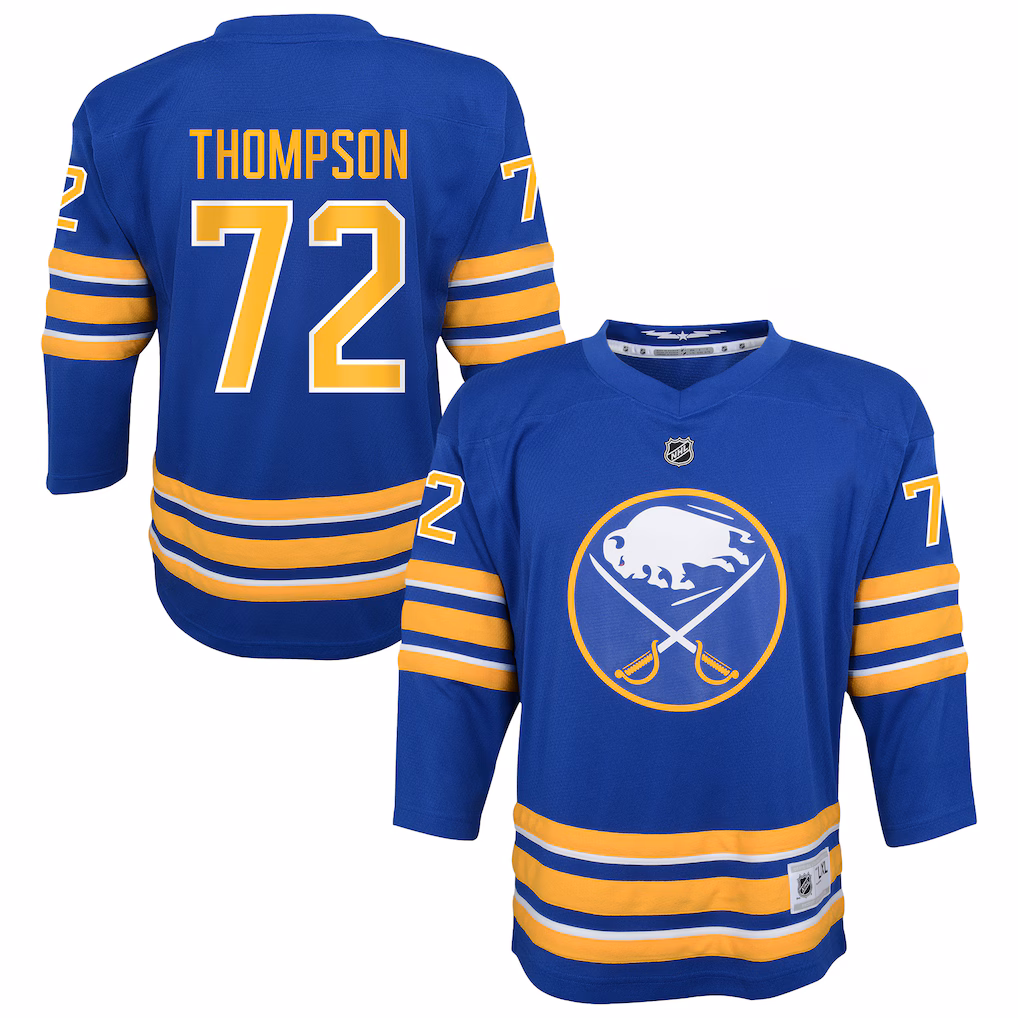Youth Buffalo Sabres Tage Thompson Outerstuff Blue Home Replica Jersey - Jersey