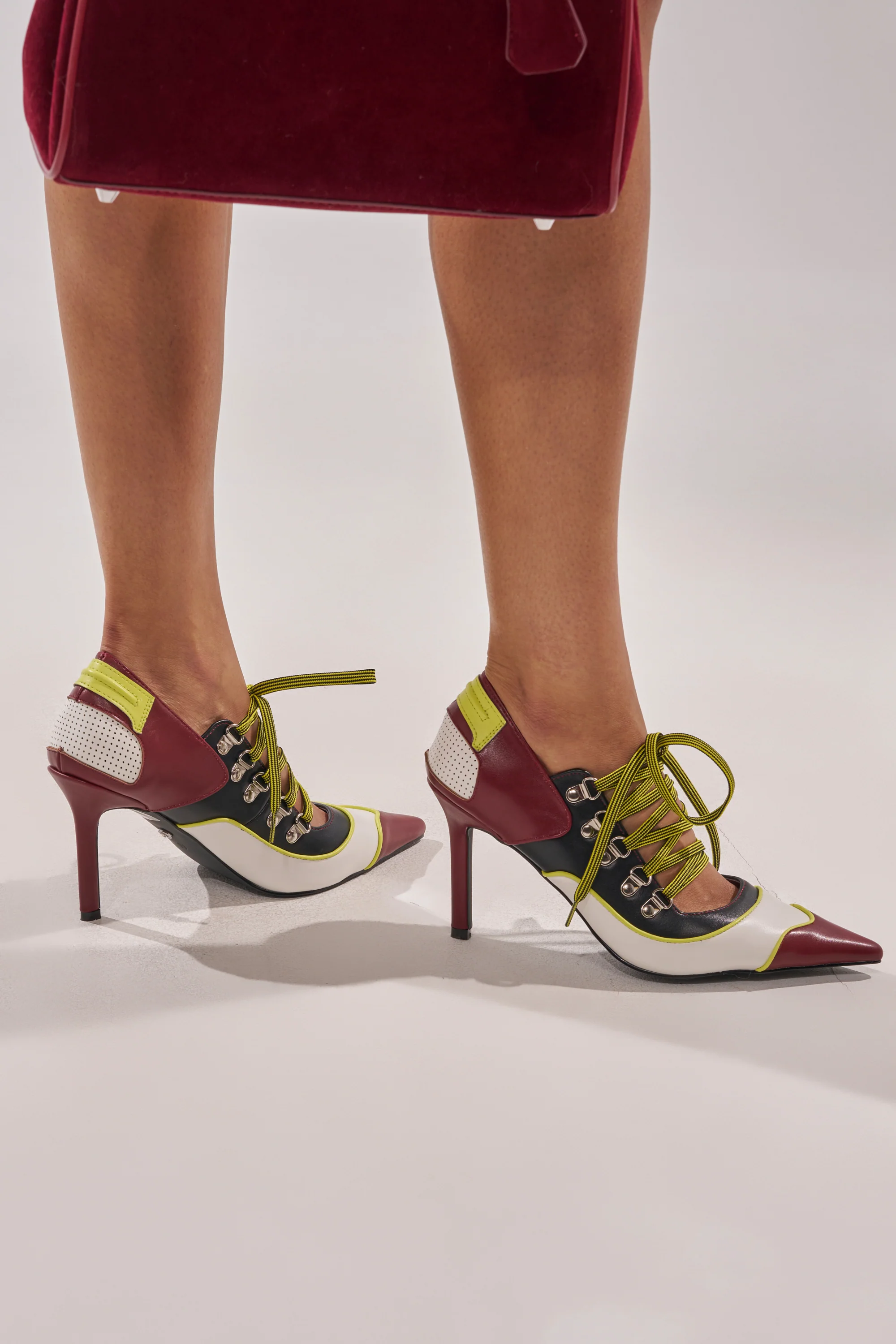 AZALEA WANG BLITZ MULTI COLOR LACE UP STILETTO PUMP - Akira Wear