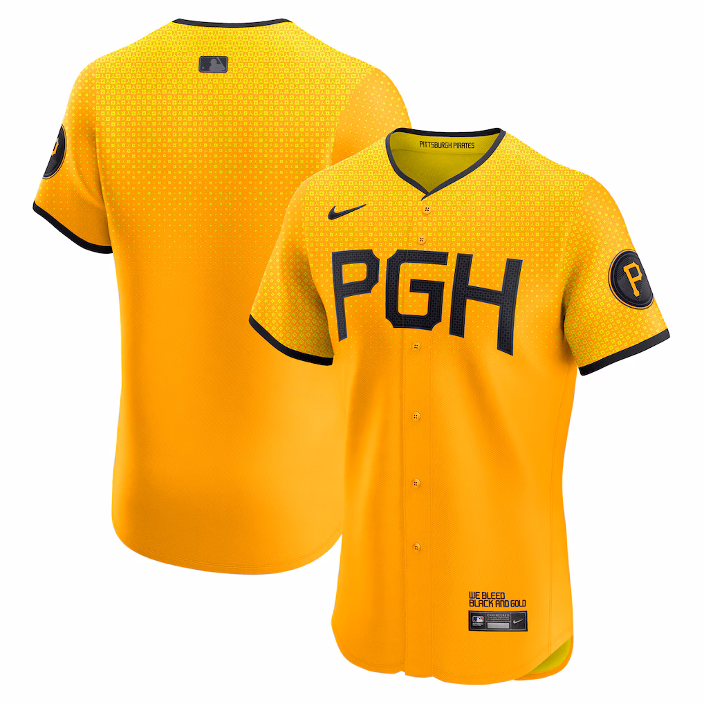 Men's Pittsburgh Pirates Nike Gold City Connect  Elite Jersey - Jersey