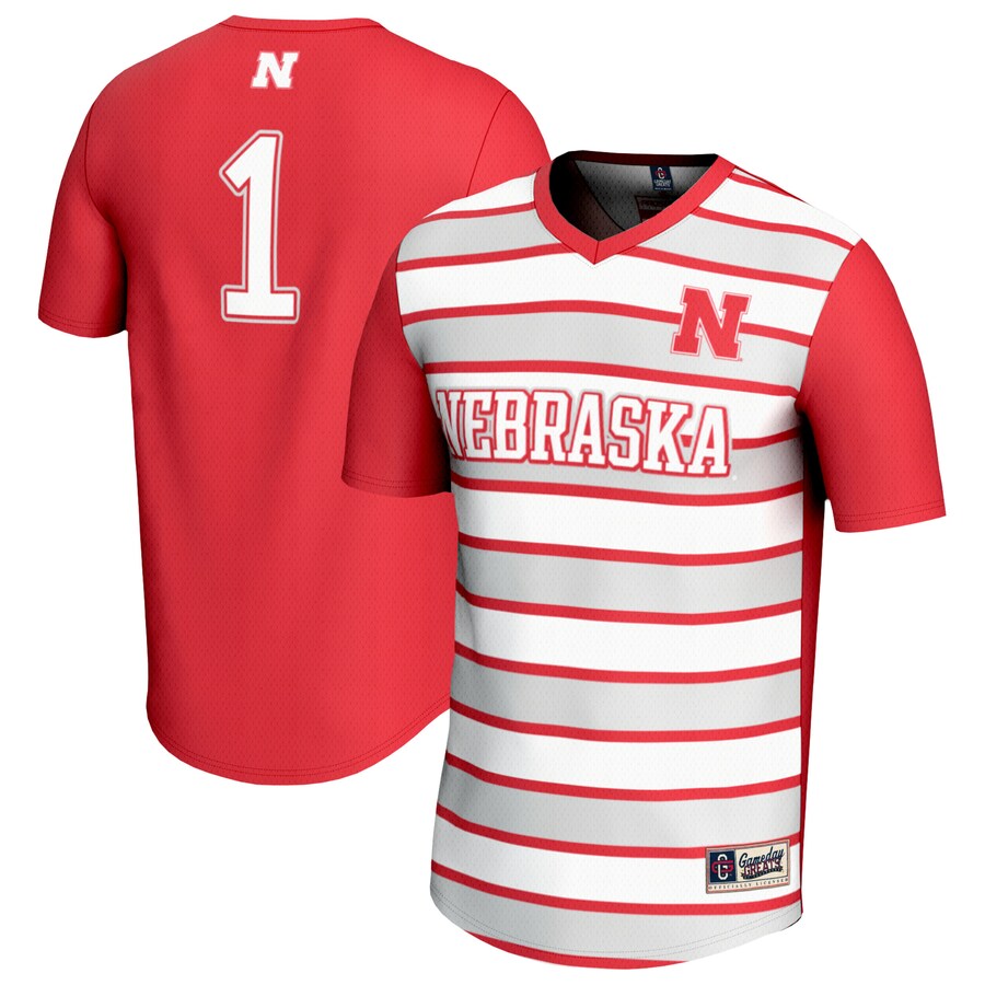 Youth GameDay Greats #1 Scarlet Nebraska Huskers Lightweight Soccer Fashion Jersey - Jersey