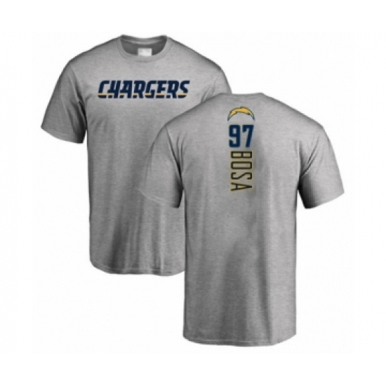 Football Los Angeles Chargers #97 Joey Bosa Ash Backer T-Shirt - Jersey