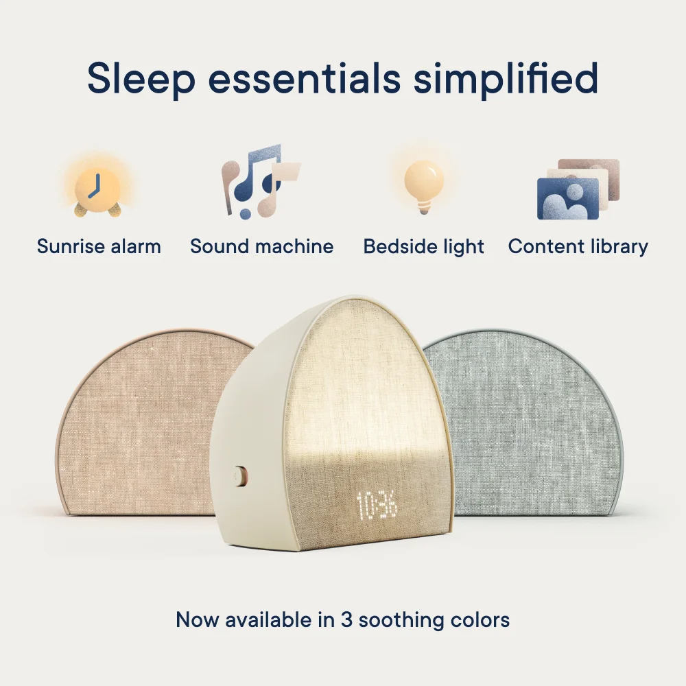 Hatch Restore 2 Sunrise Alarm Clock, Sound Machine, Smart Light (Putty) �?Your Bedside Sleep Guide, White Noise, Custom Sleep Routines, Dimmable Clock, Deep Sleep, Gentle Alarm, Wake Up Rested