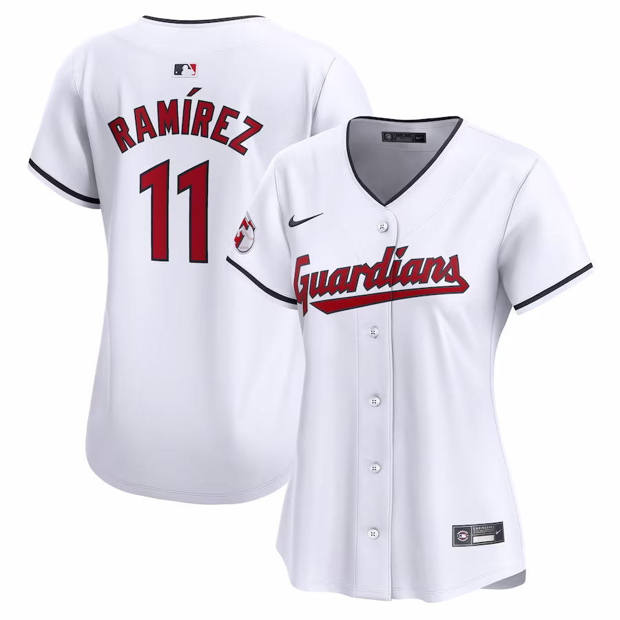 Women's Cleveland Guardians Jose Ramirez Nike White Home Limited Player Jersey - Jersey
