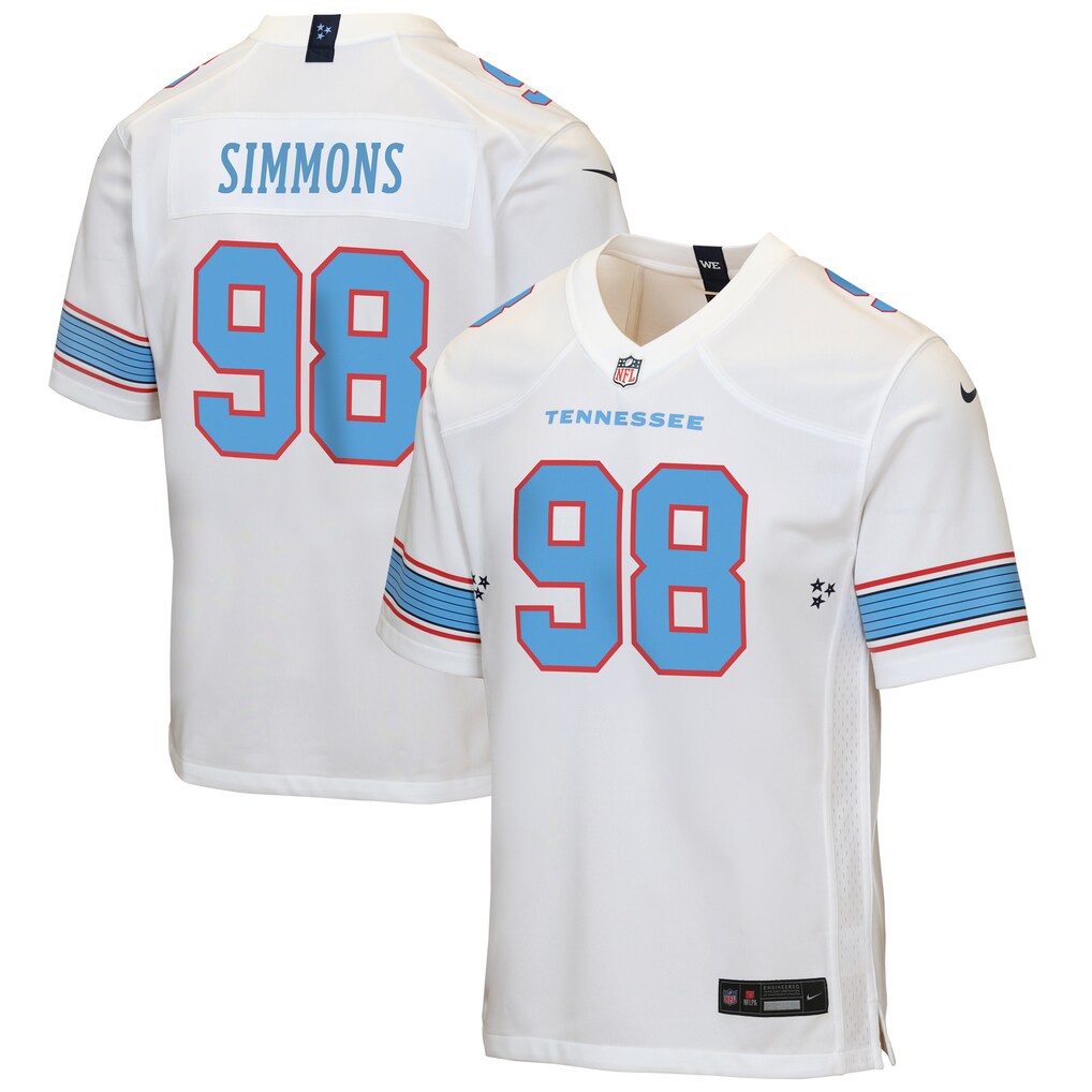 Youth Tennessee Titans Jeffery Simmons Nike White Game Jersey - Jersey