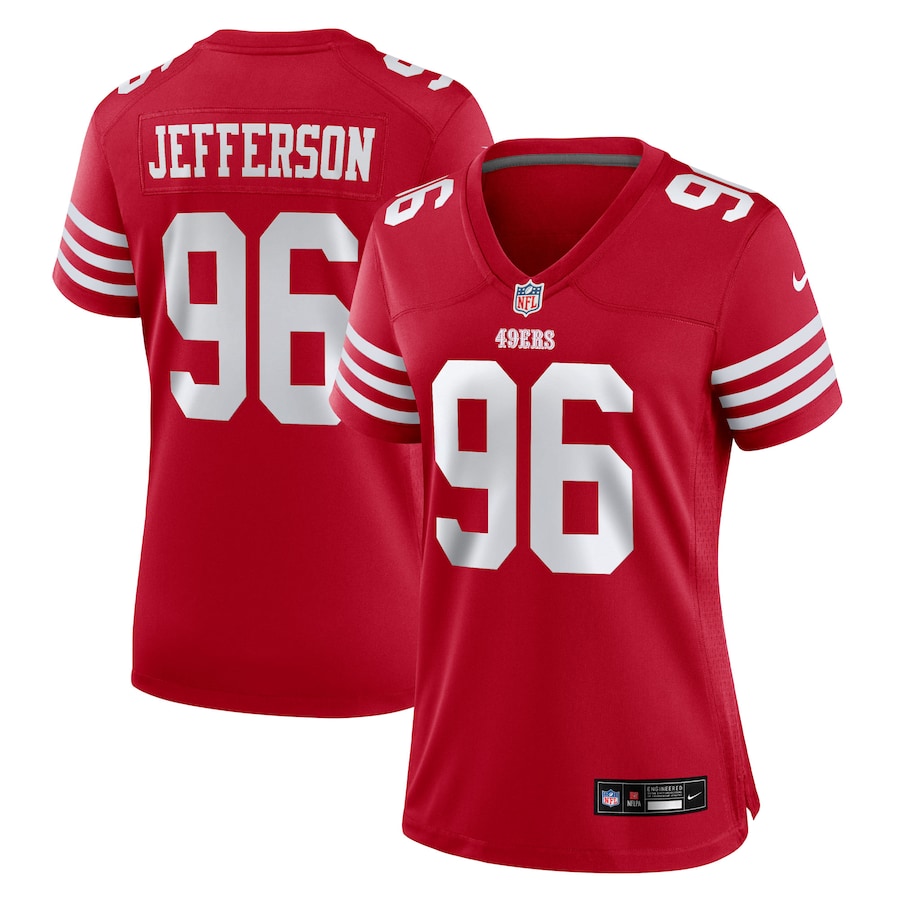 Women's San Francisco 49ers Jordan Jefferson Nike Scarlet Team Game Jersey - Jersey