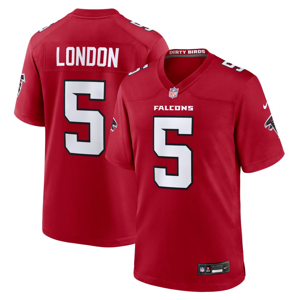 Men's Atlanta Falcons Drake London Nike Red Game Jersey - Jersey