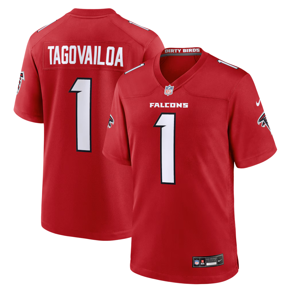 Men's Atlanta Falcons Tua Tagovailoa Nike Red Game Jersey - Jersey