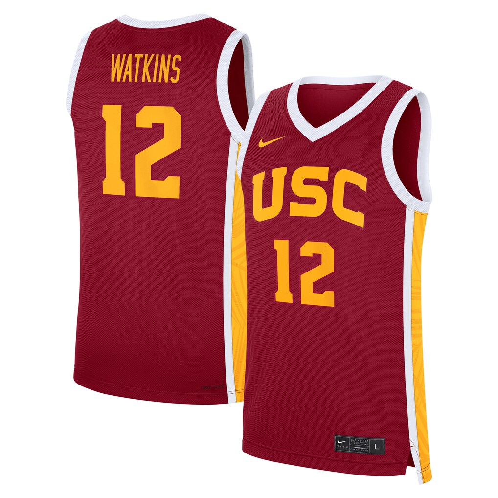 Men's Nike JuJu Watkins Cardinal USC Trojans Road Replica Basketball Jersey - Jersey