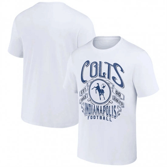 Men's Indianapolis Colts White X Darius Rucker Collection Vintage Football T Shirt - Jersey