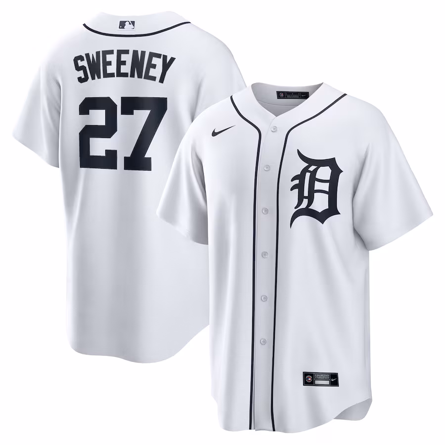 Men's Detroit Tigers Trey Sweeney Nike White Home Replica Jersey - Jersey