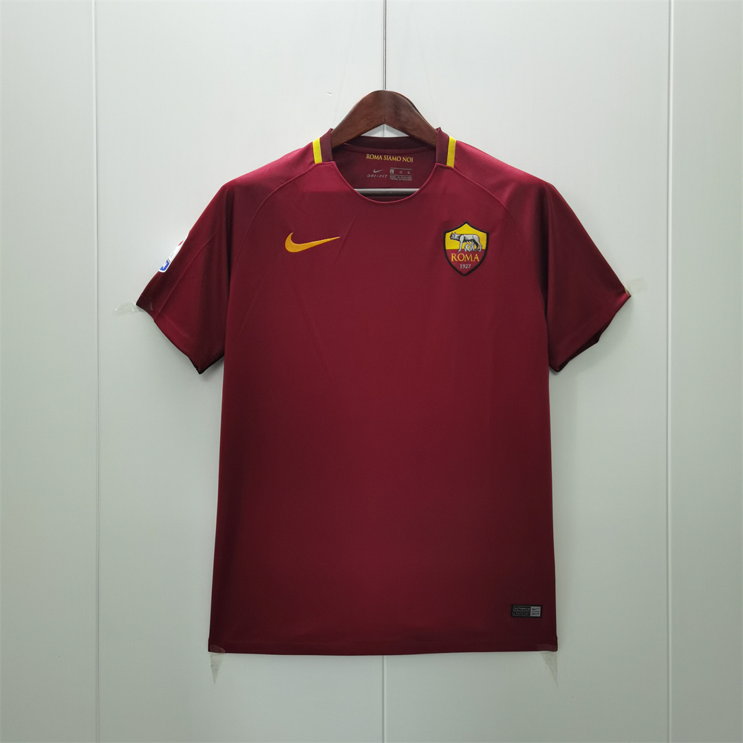 Roma Retro Soccer Jersey Home Custom Shirt 2017/18 - Jersey