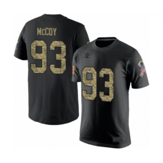 Football Men's Carolina Panthers #93 Gerald McCoy Black Camo Salute to Service T-Shirt - Jersey
