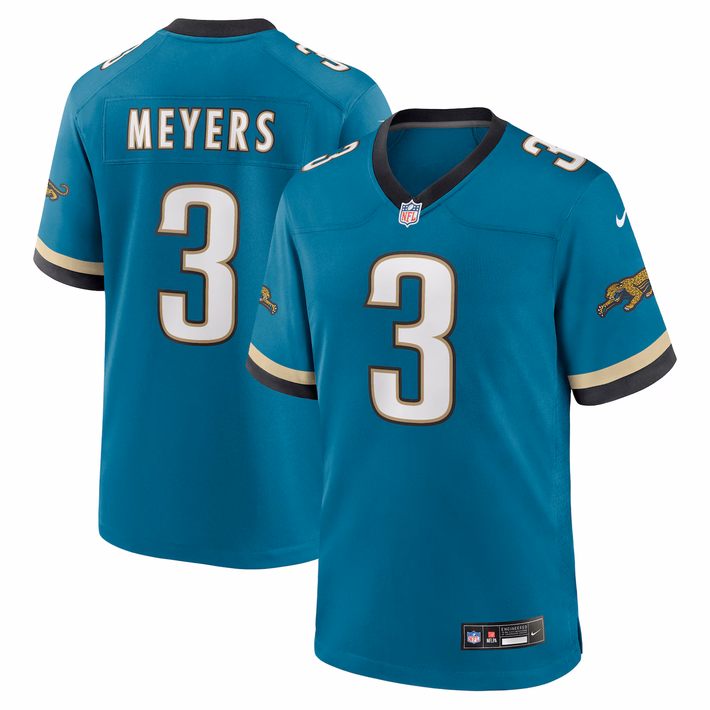 Men's Jacksonville Jaguars Jakobi Meyers Nike Teal Alternate 2 Prowler Throwback Game Jersey - Jersey