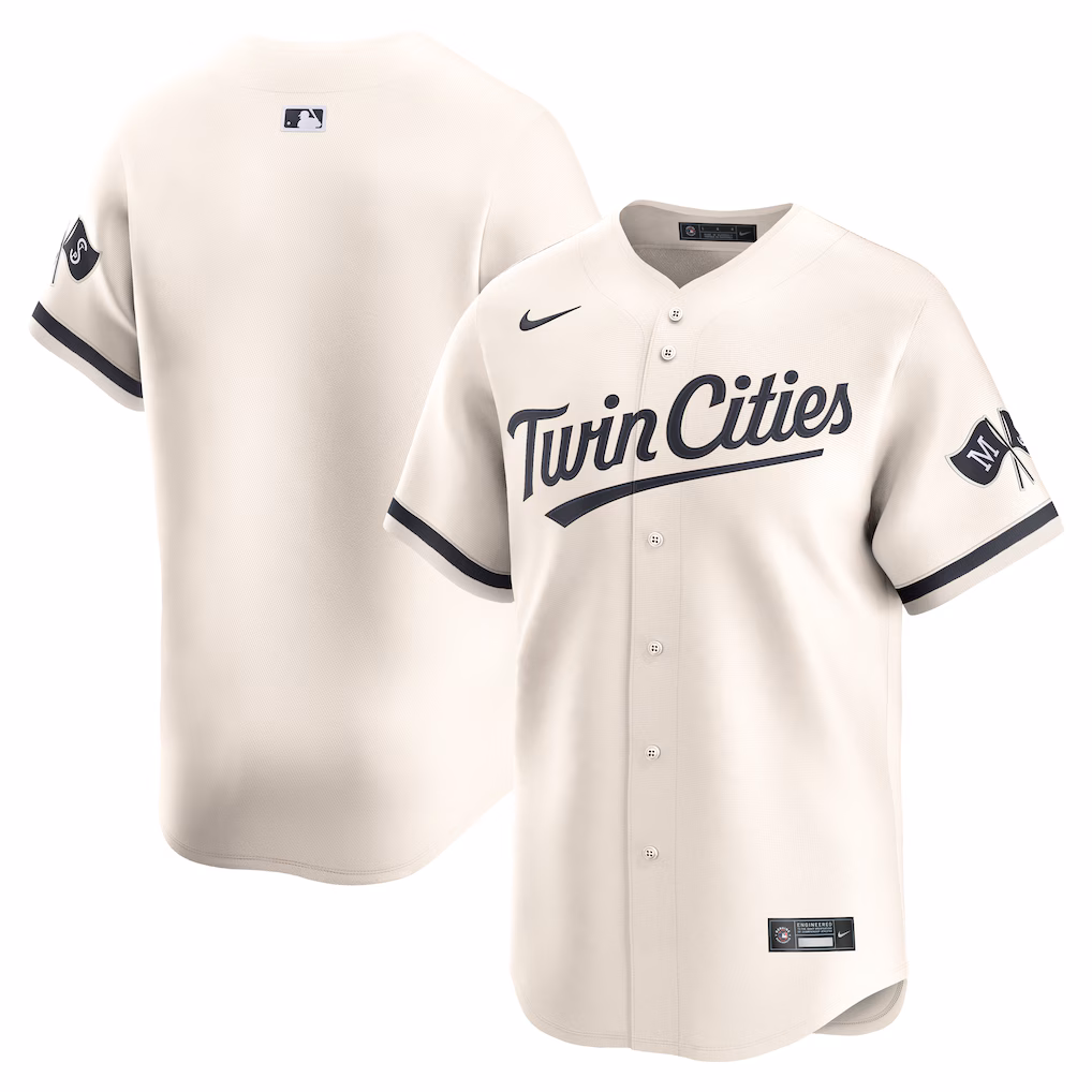 Men's Minnesota Twins Nike Cream Alternate Limited Jersey - Jersey
