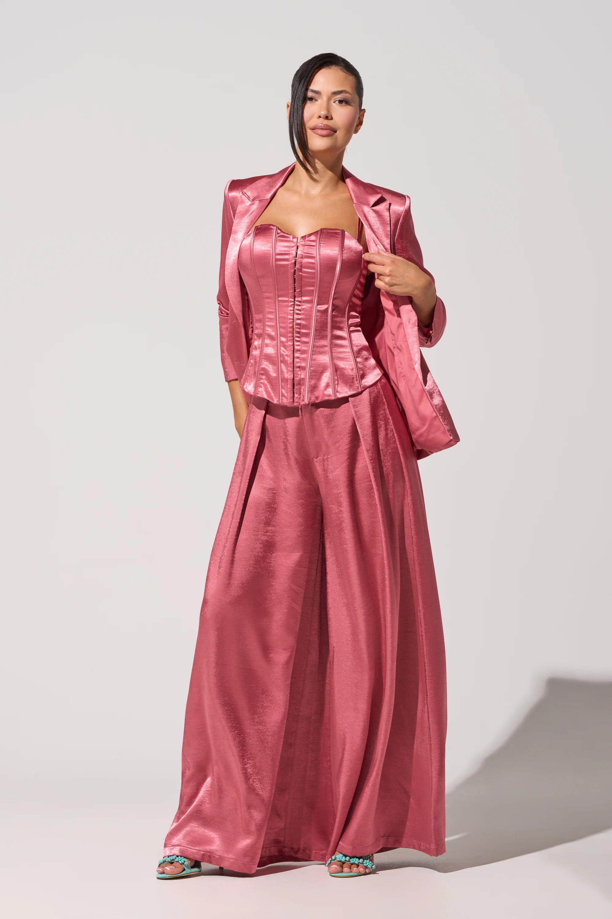 IN FULL BLOOM BLAZER IN MAUVE - Akira Wear