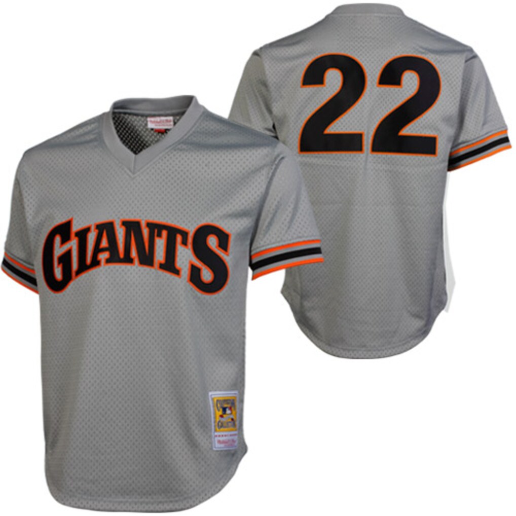 Men's San Francisco Giants Will Clark Mitchell & Ness Gray Authentic Batting Practice Jersey - Jersey