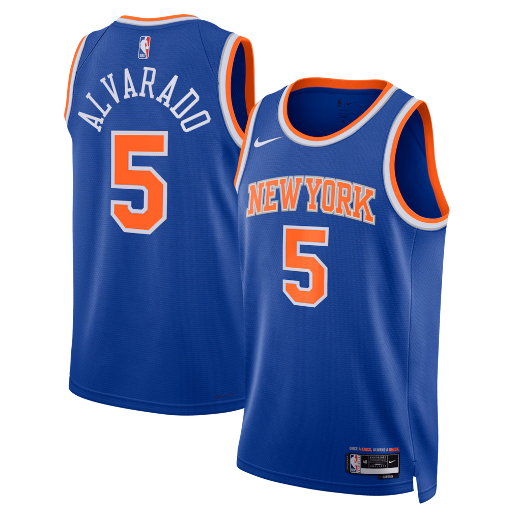 Unisex New York Knicks José Alvarado Nike Blue Swingman Jersey - Icon Edition - Jersey