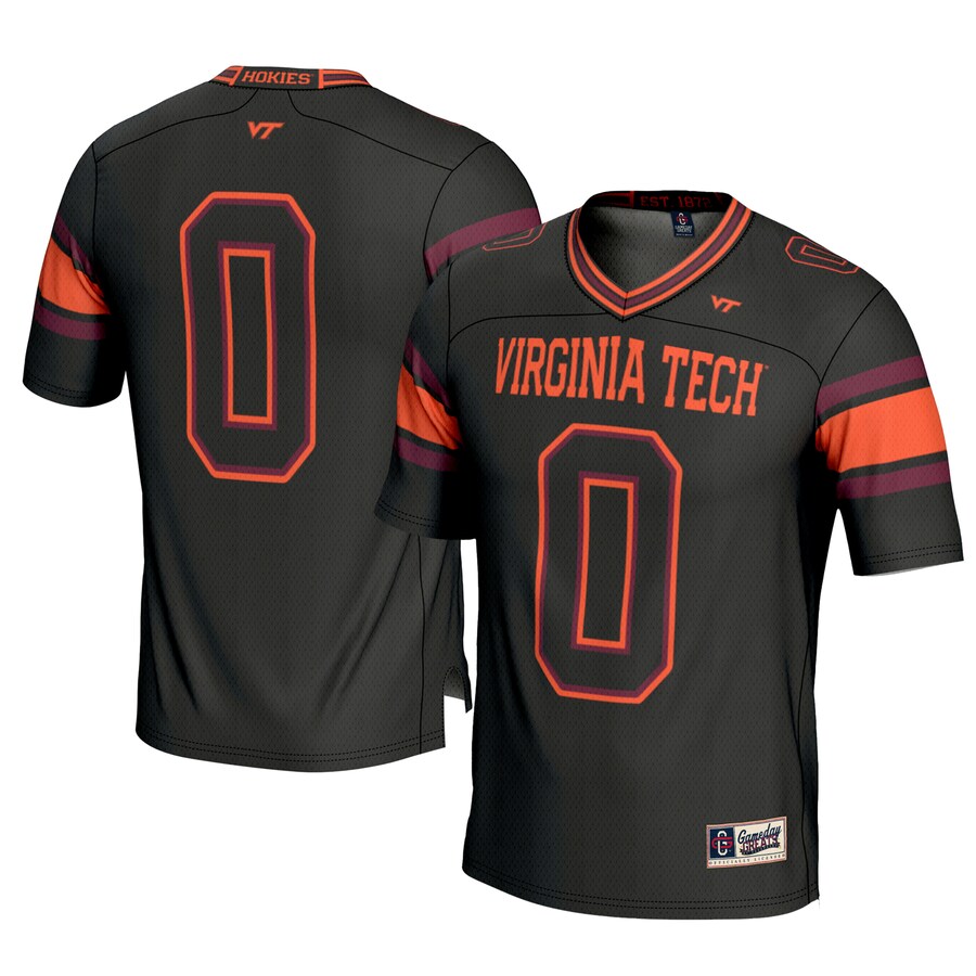 Men's GameDay Greats #0 Black Virginia Tech Hokies Football Jersey - Jersey