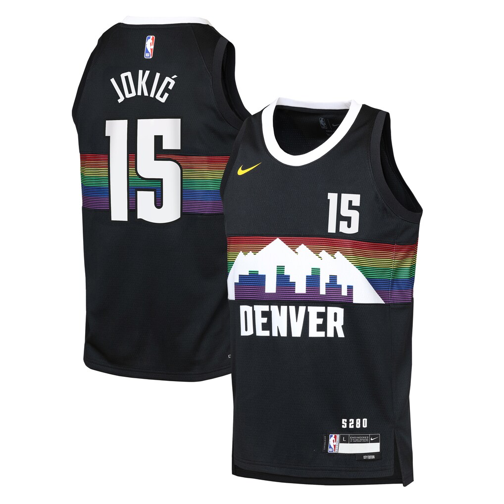 Youth Denver Nuggets Nikola Jokić Nike Black 2025/26 City Edition Swingman Jersey - Jersey